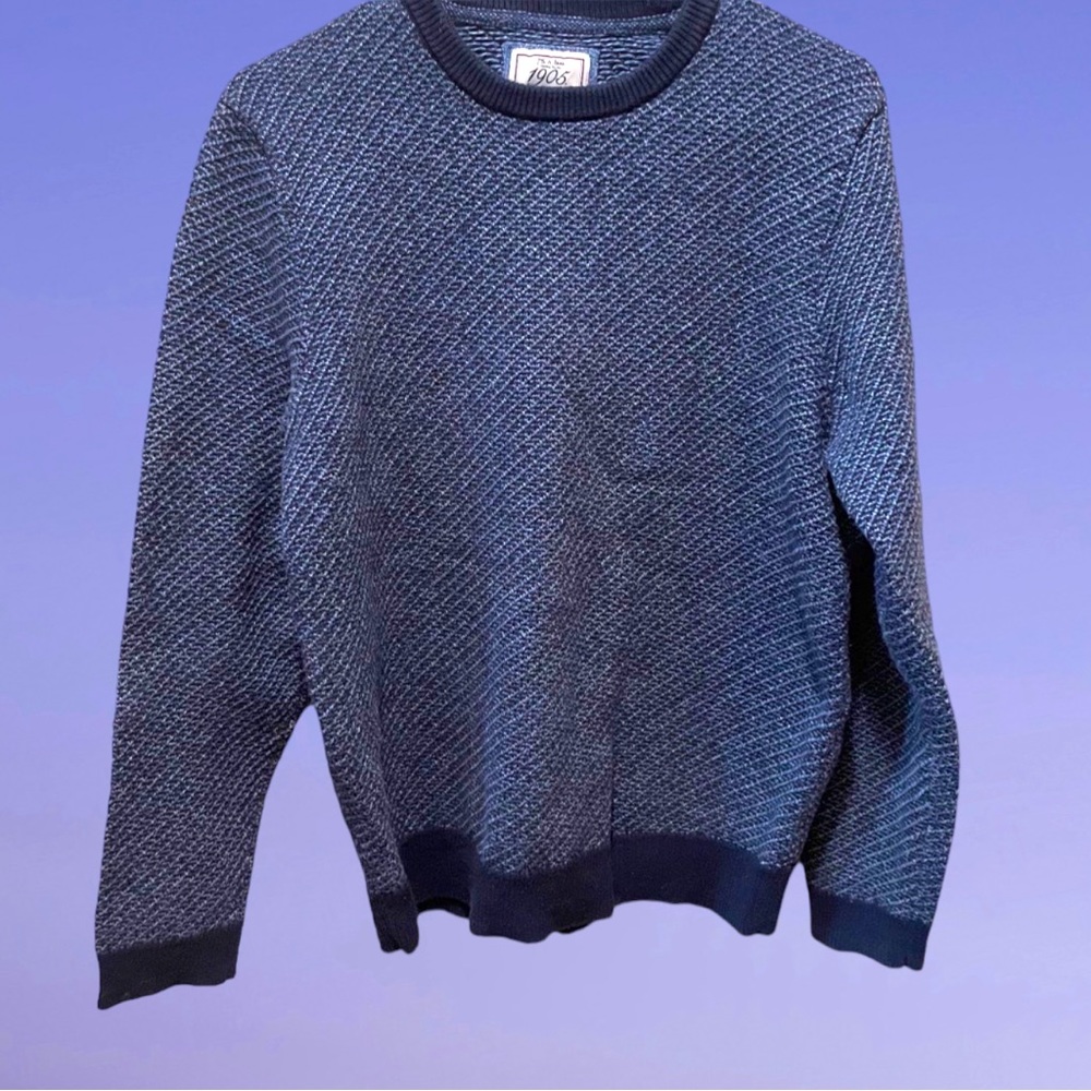 JOS A BANK 1905 Mens Sz Medium Navy Blue 100% Cotton Sweater